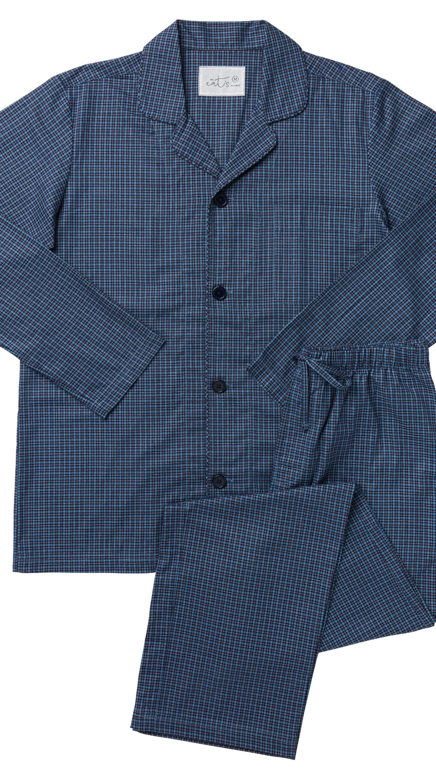Lisbon Men's Pima Flannel Pajama Wide Blue