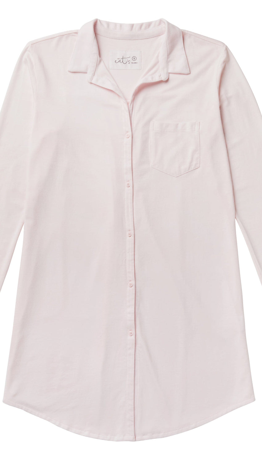 Classic Pima Knit Night Shirt - Powder Pink Extra Powder Pink