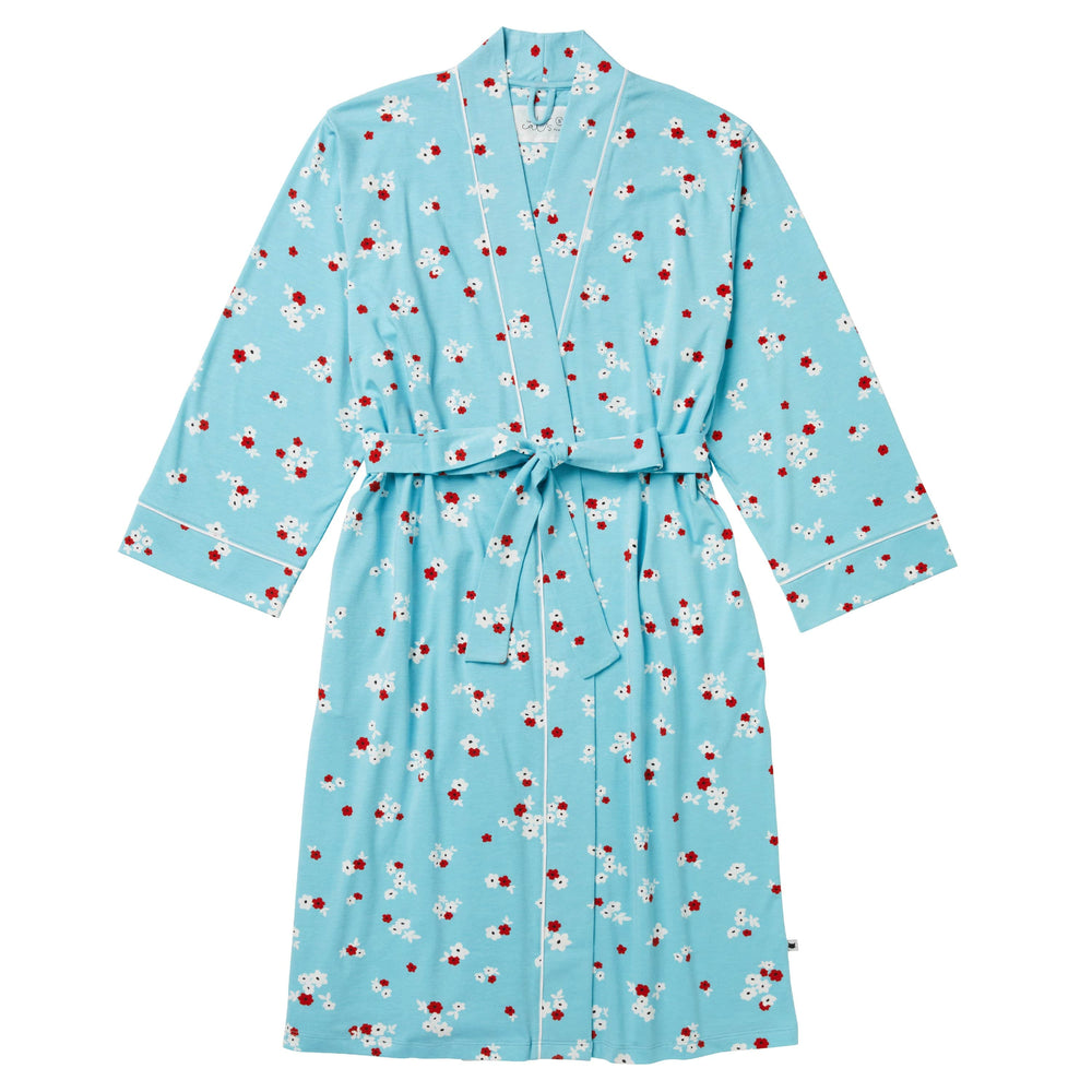 Skye Pima Knit Robe Description Blue