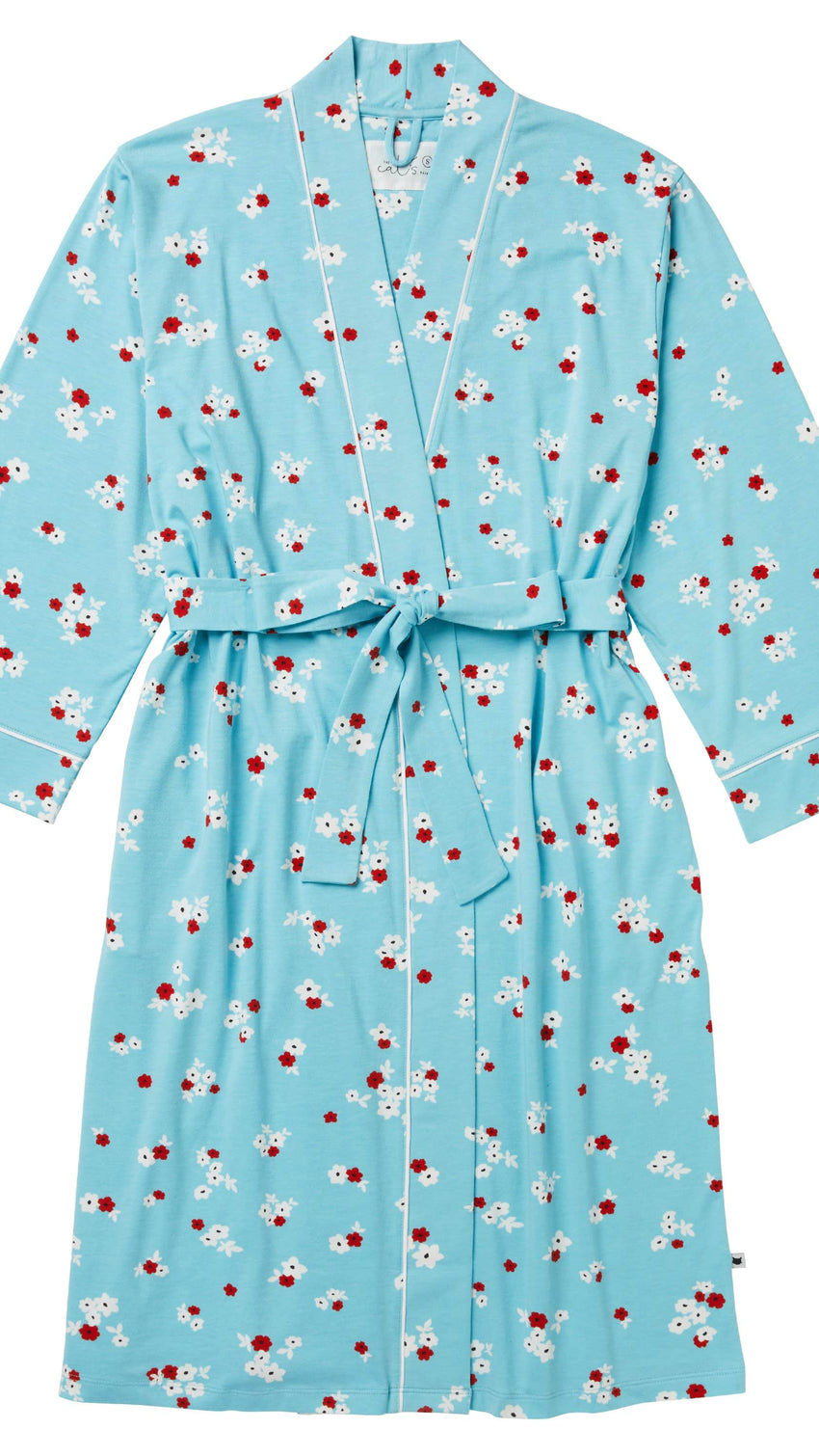 Skye Pima Knit Robe Description Blue