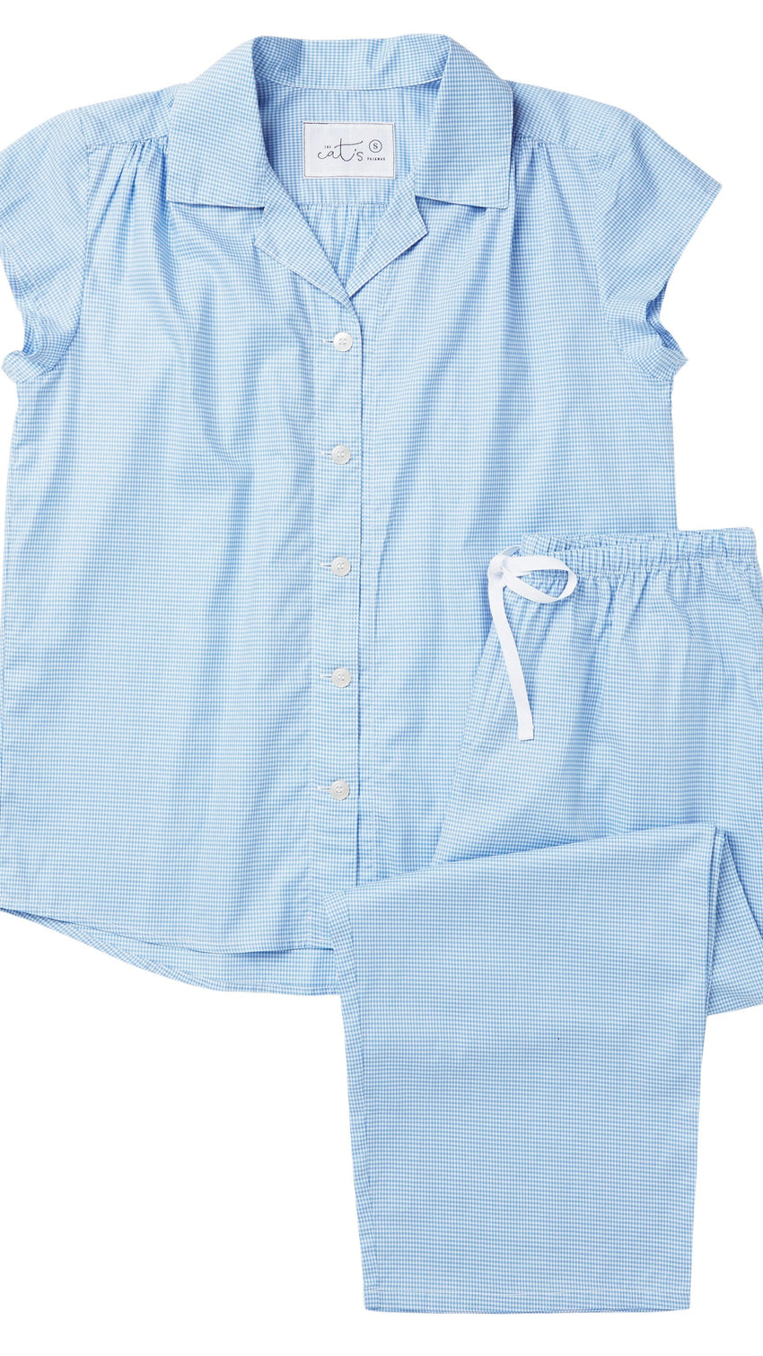 Classic Check Luxe Pima Capri Description Blue