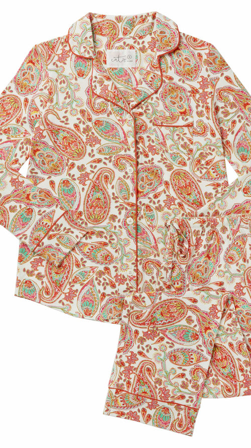 Paisley Park Pima Knit Pajama Description White