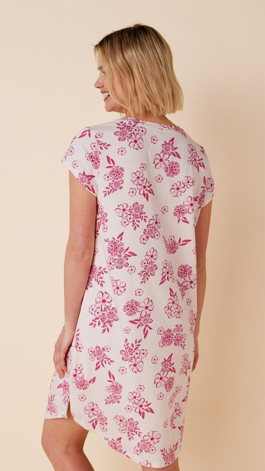 Malia Pima Knit Short-Sleeved Sleep Shirt Hover Extra Pink