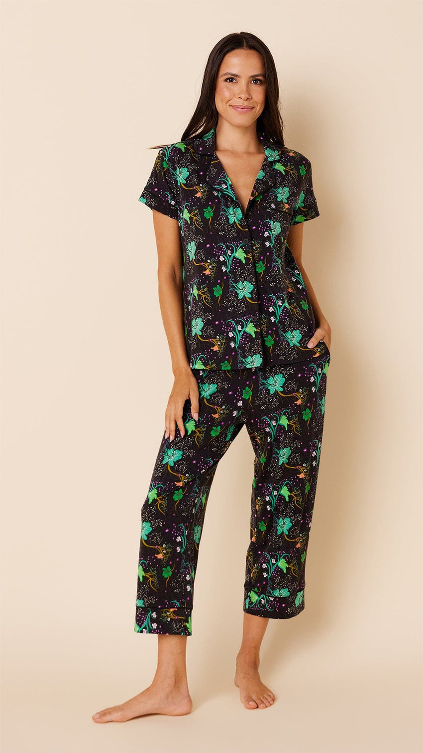 Stargazer Pima Knit Capri Main Extra Black