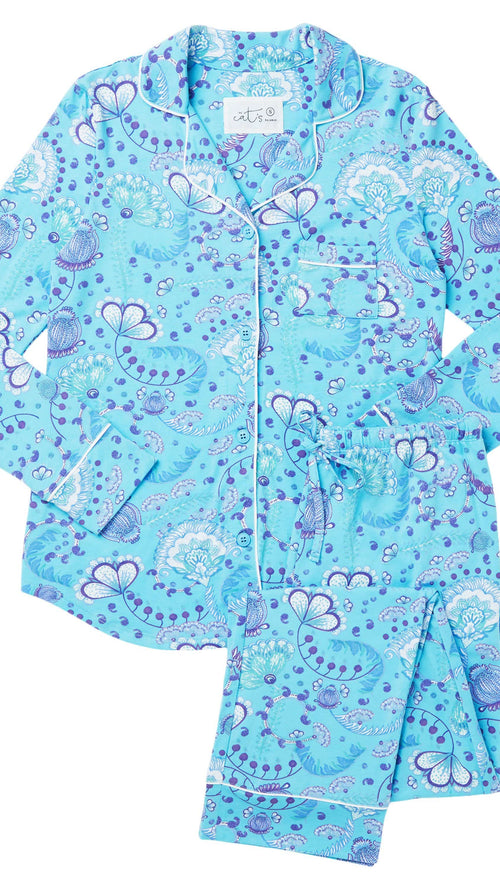 Stella Pima Knit Pajama Description Blue