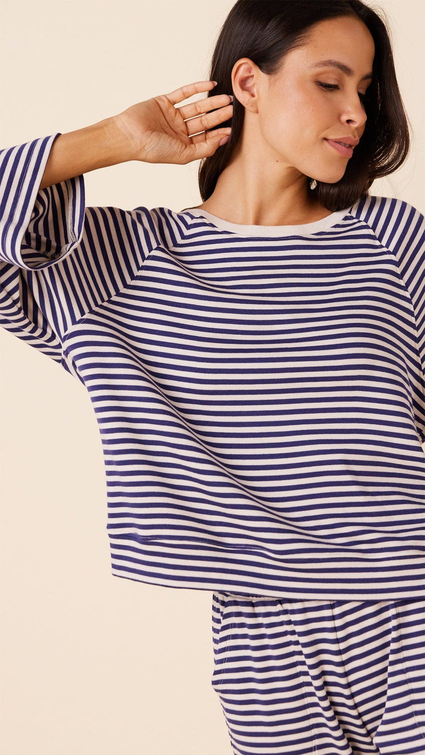 The Cat's Lounge Striped Set Extra White