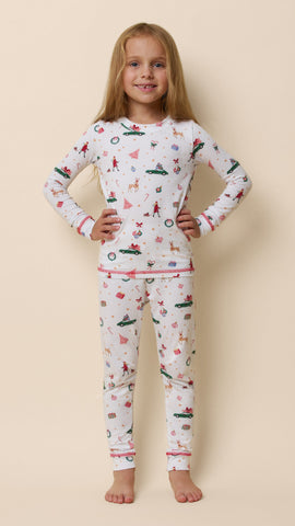 A Merry Little Stroll Pima Knit Kid's Pullover Set