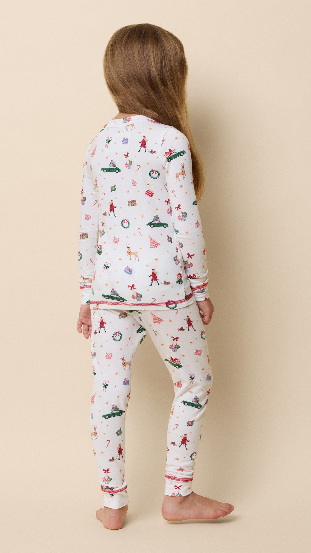 A Merry Little Stroll Pima Knit Kid's Pullover Set Extra White