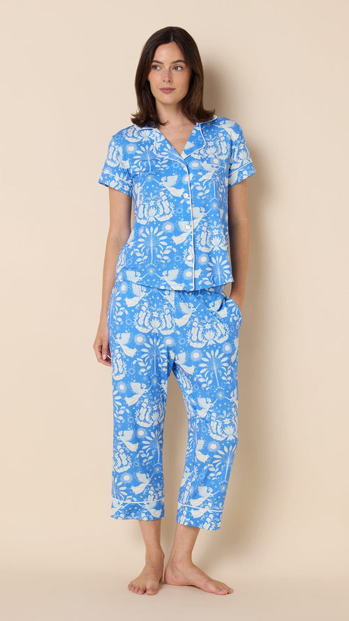 Angels Among Us Pima Knit Capri Set Main Blue