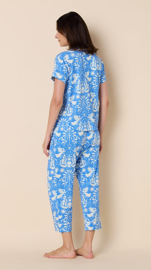 Angels Among Us Pima Knit Capri Set Hover Blue