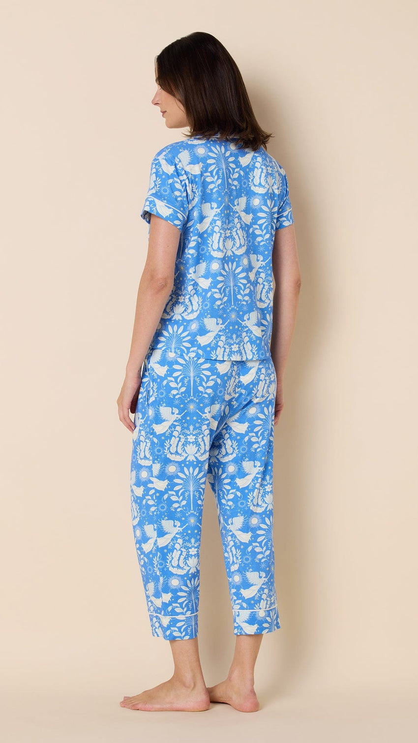 Angels Among Us Pima Knit Capri Set Hover Blue