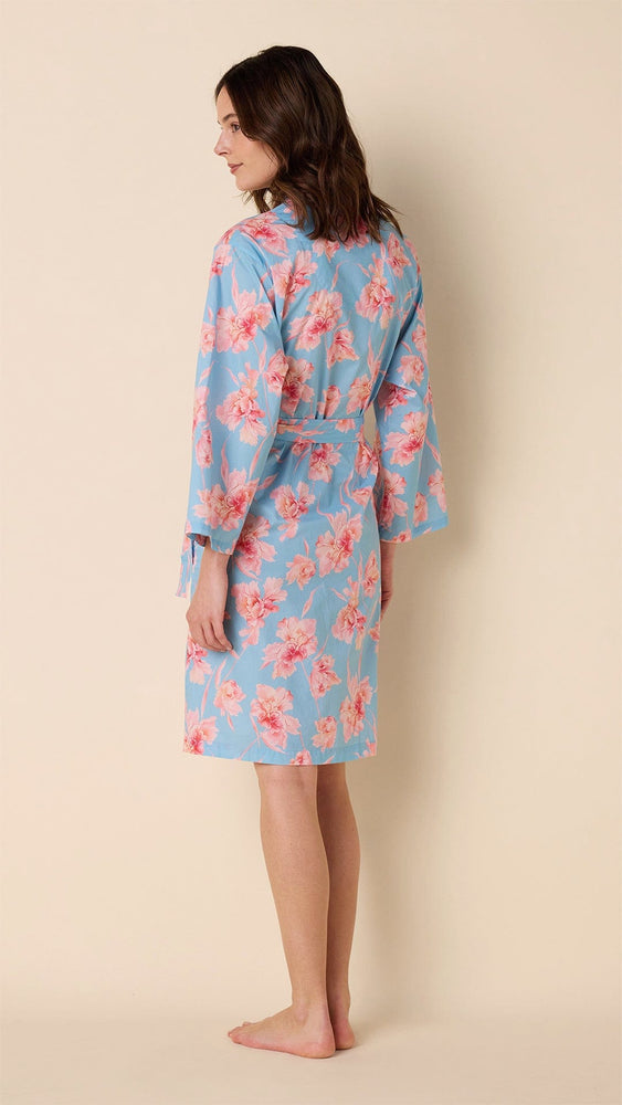 Celeste Luxe Pima Kimono Robe Blue Hover