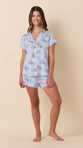 Bengal Blue Pima Knit Short Set