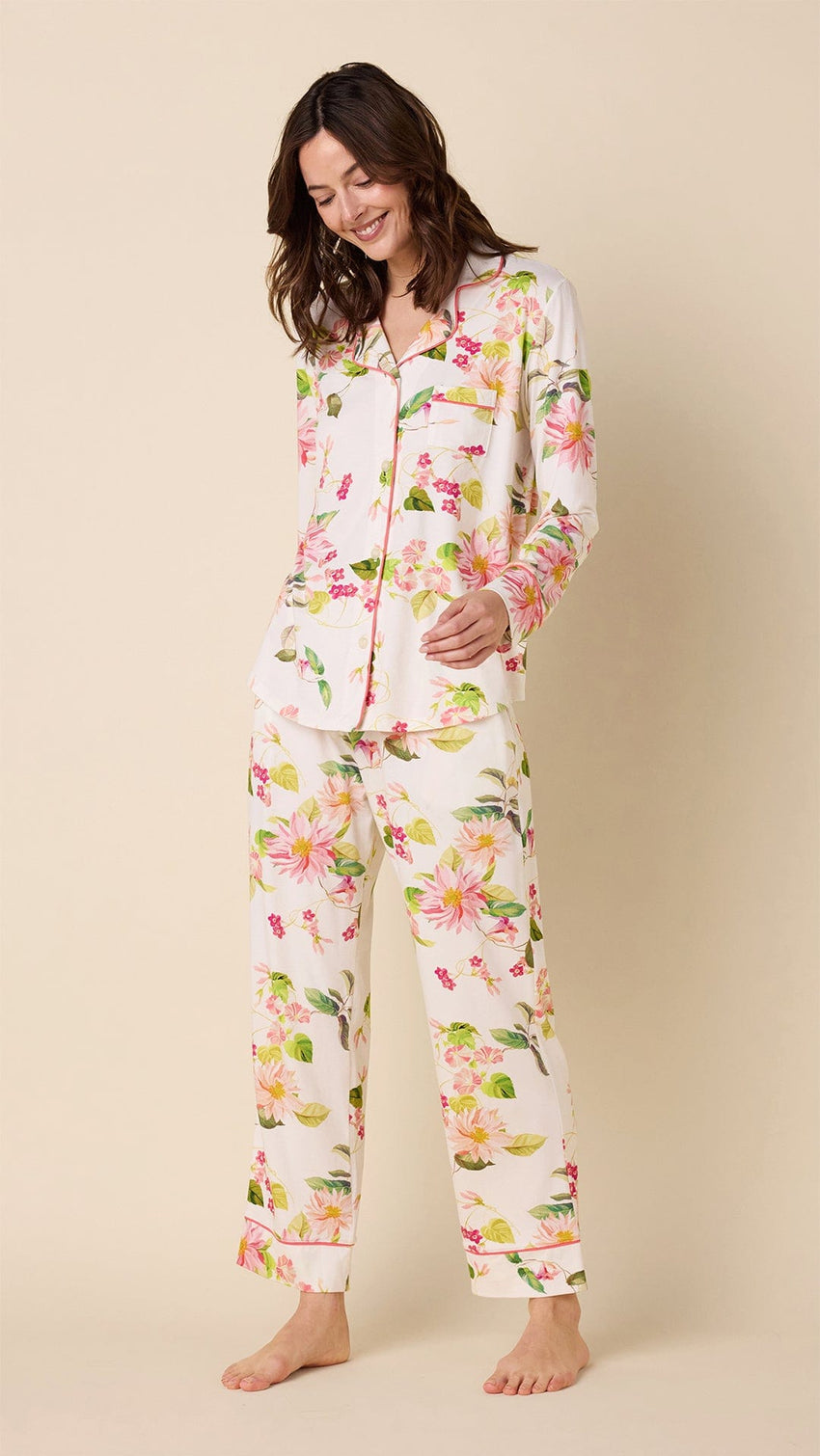 Carolina Pima Knit Pajama White Main