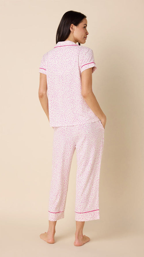 Confetti Dot Pima Knit Capri Set - Orchid Hover Orchid