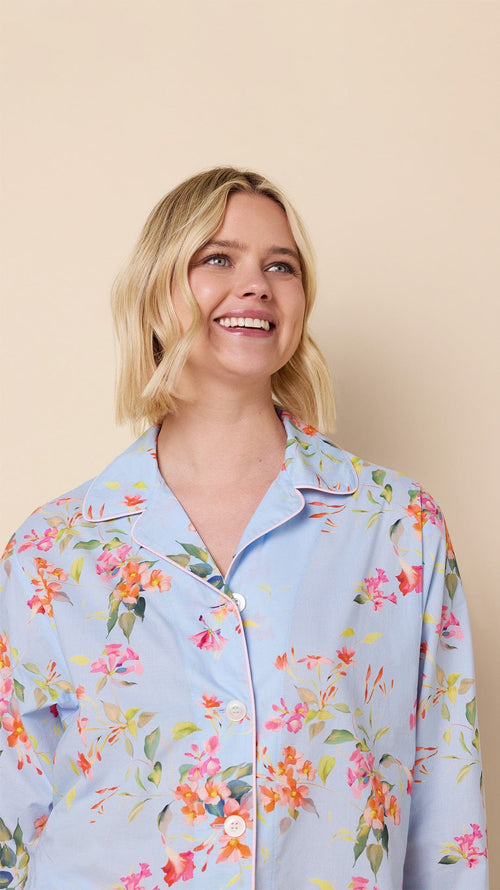 Camilla Luxe Pima Long-Sleeved Pajama Extra Blue
