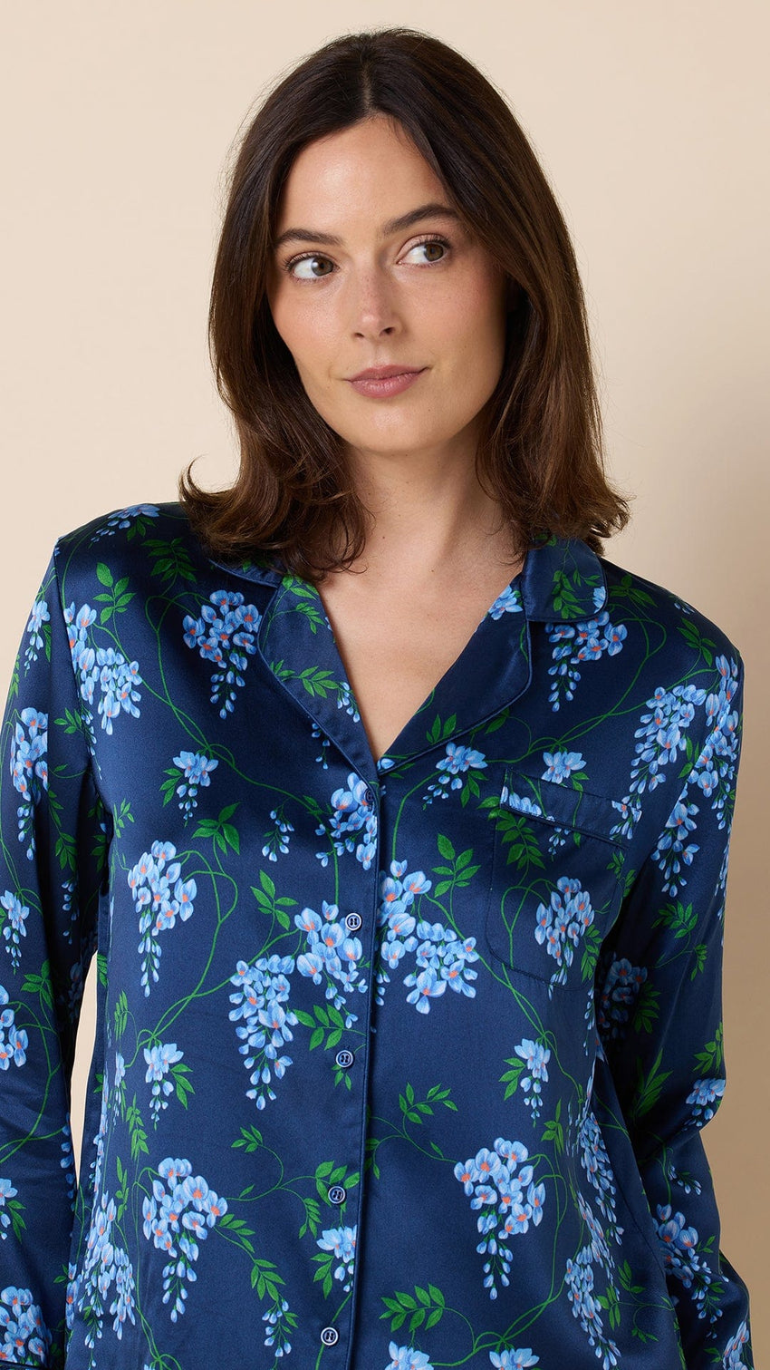 Cascadia Silk Pajama Wide Navy