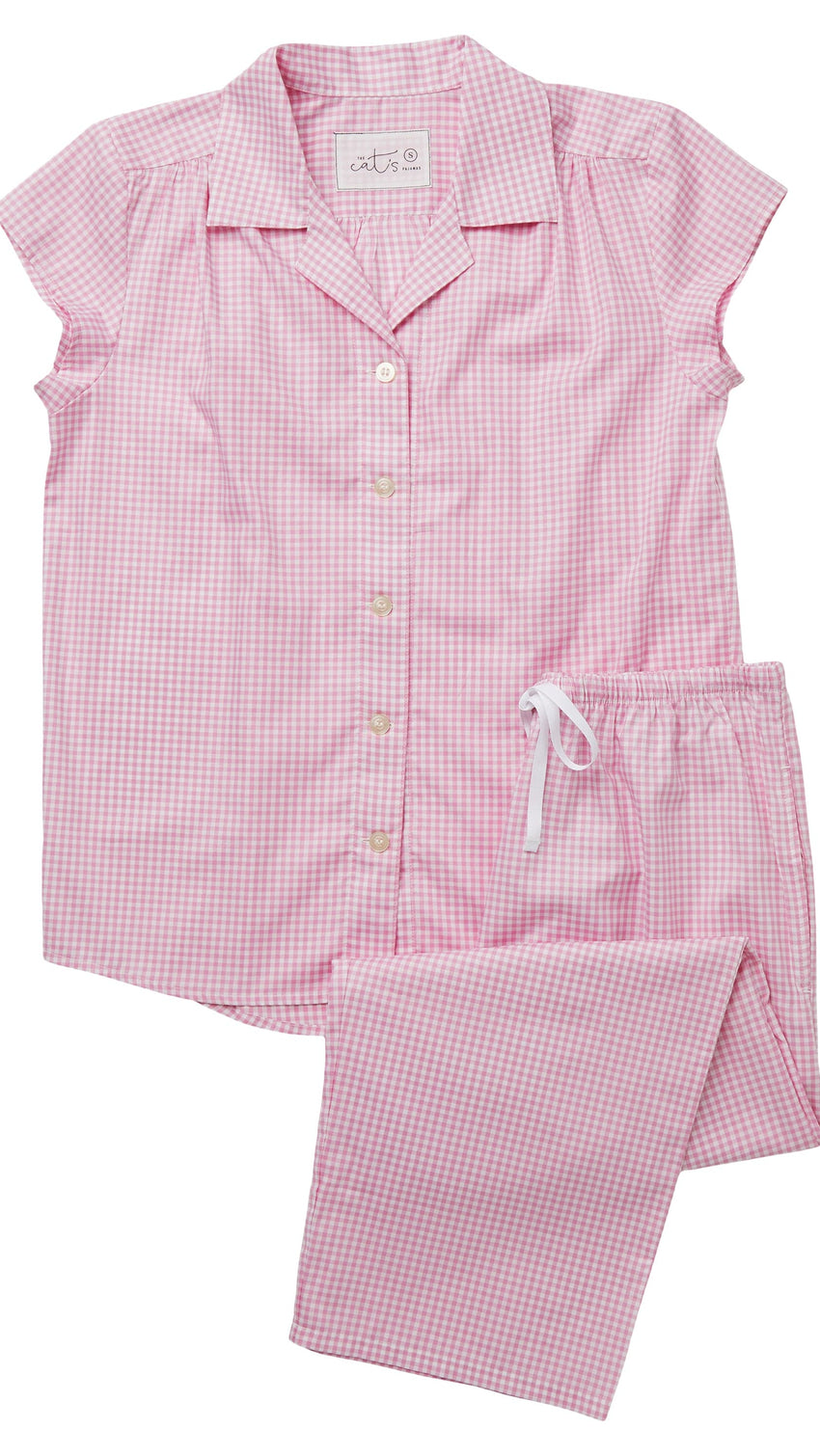 Classic Gingham Luxe Pima Capri - Pink Extra Pink