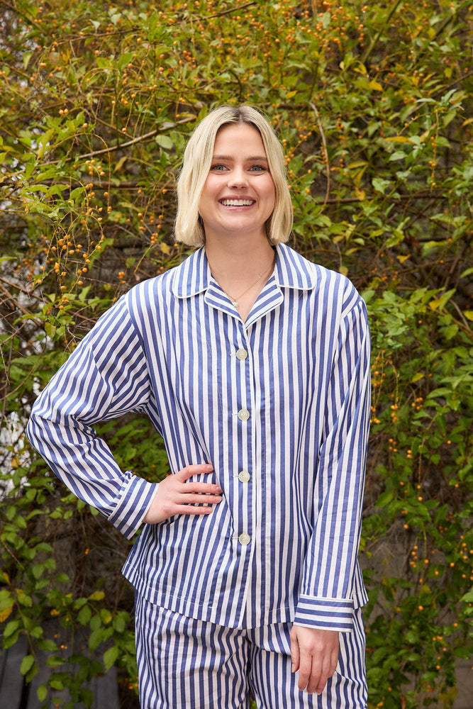 Classic Stripe Luxe Pima Pajama - Navy Extra Navy