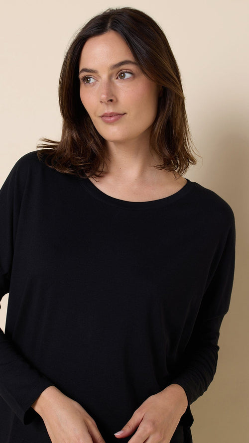 Classic Pima Knit Pullover Set - Midnight Hover Midnight
