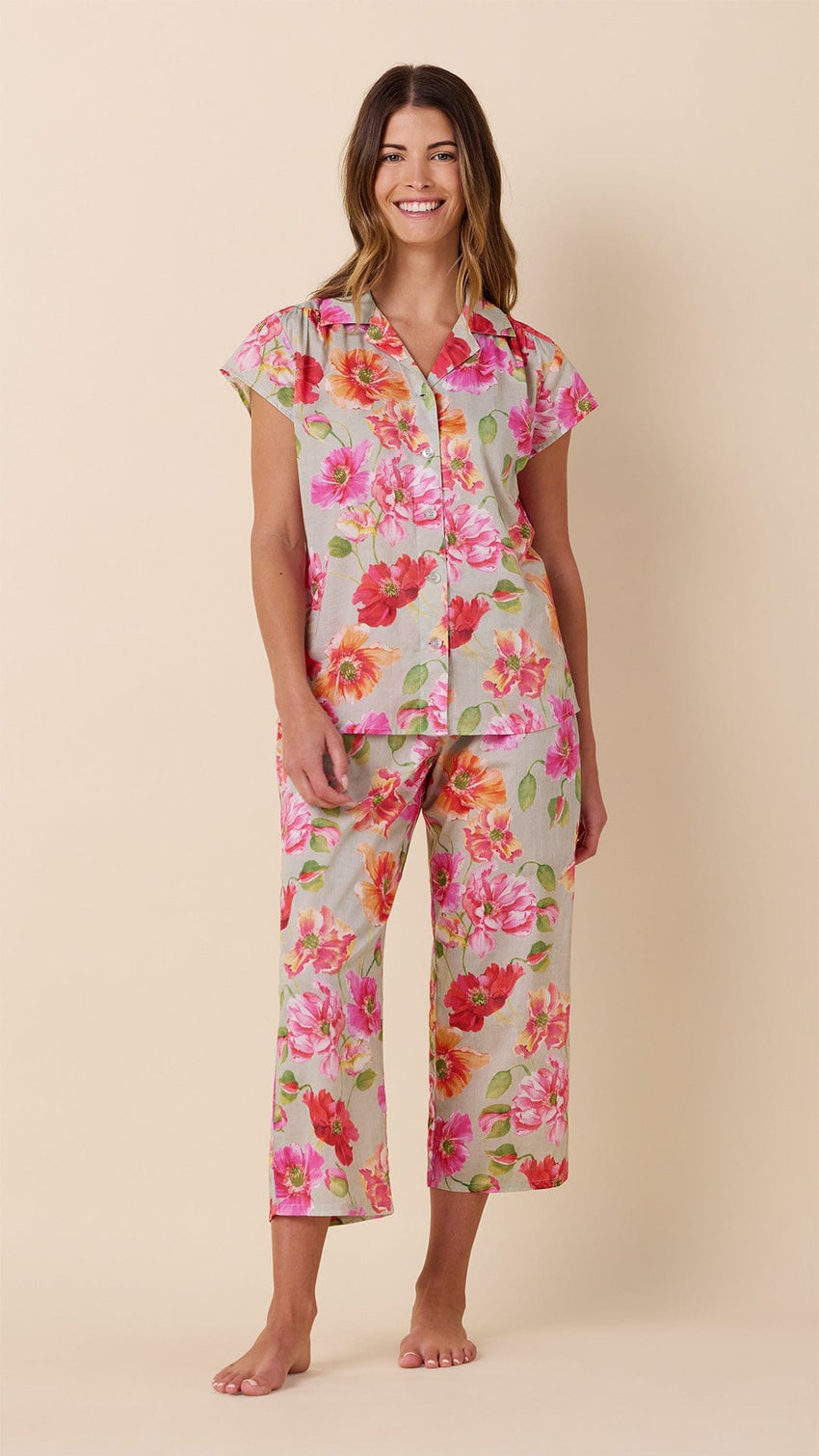Clementina Voile Capri Set Hover Green