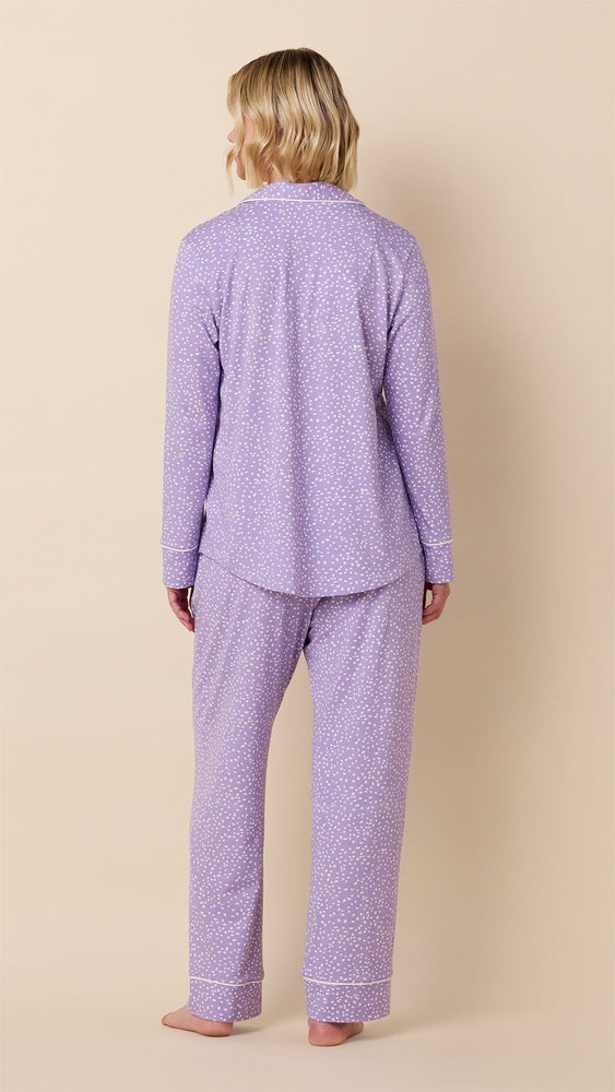 Confetti Dot Pima Knit Pajama - Lilac/White Hover Lilac