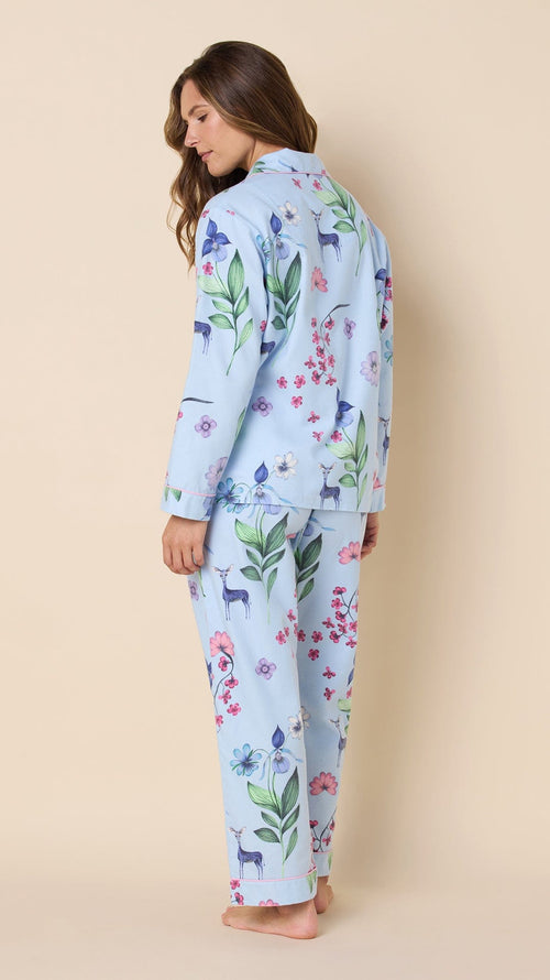 Deerly Flannel Pajama hover blue