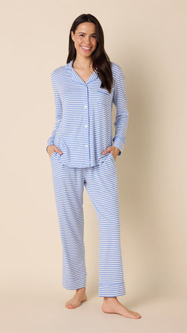 Essential Stripe Pima Knit Pajama - Provence