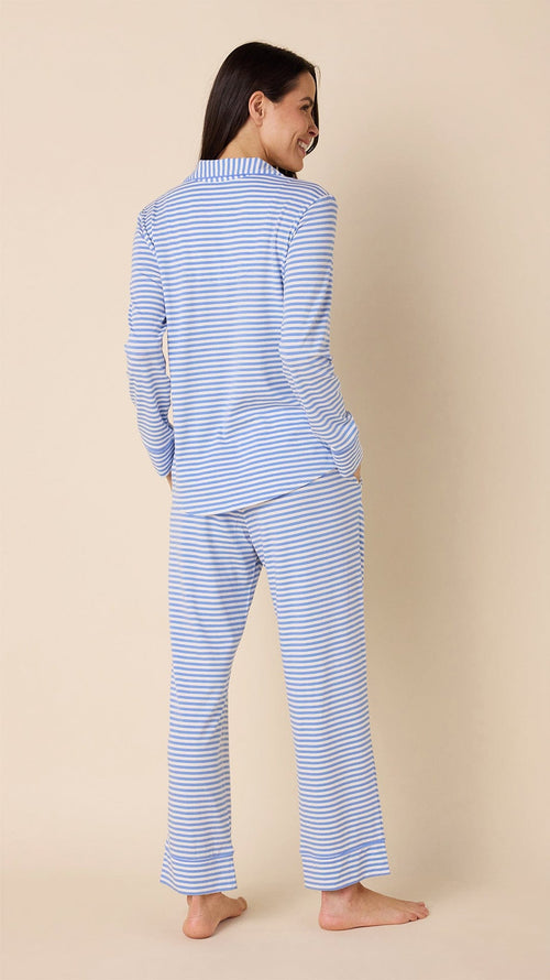 Essential Stripe Pima Knit Pajama - Provence Hover Provence