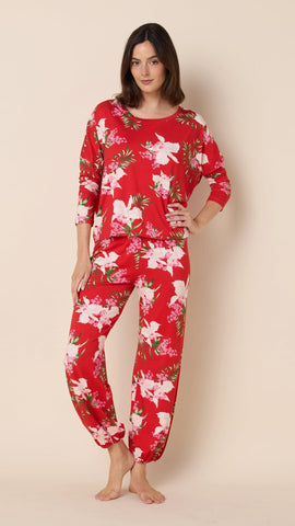 Flora Festiva Pima Knit Pullover Set