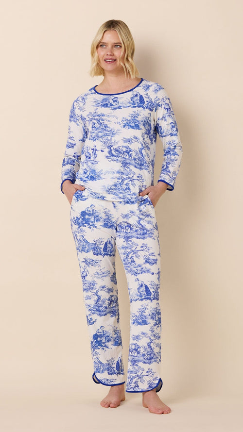 Idle Hours Pima Knit Simple Set - Blue Hover Blue