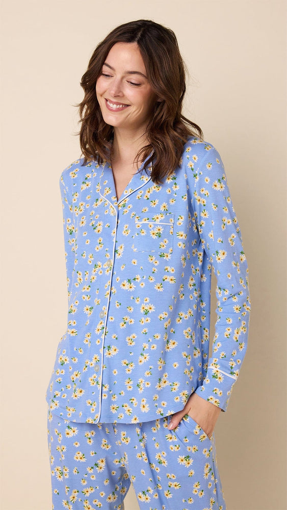 Marguerite Pima Knit Pajama Blue Extra