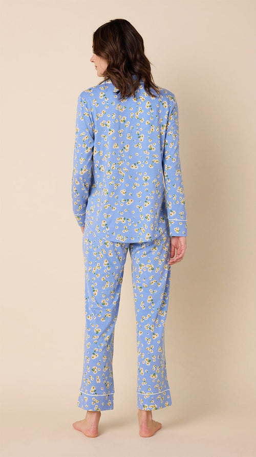 Marguerite Pima Knit Pajama Blue Hover