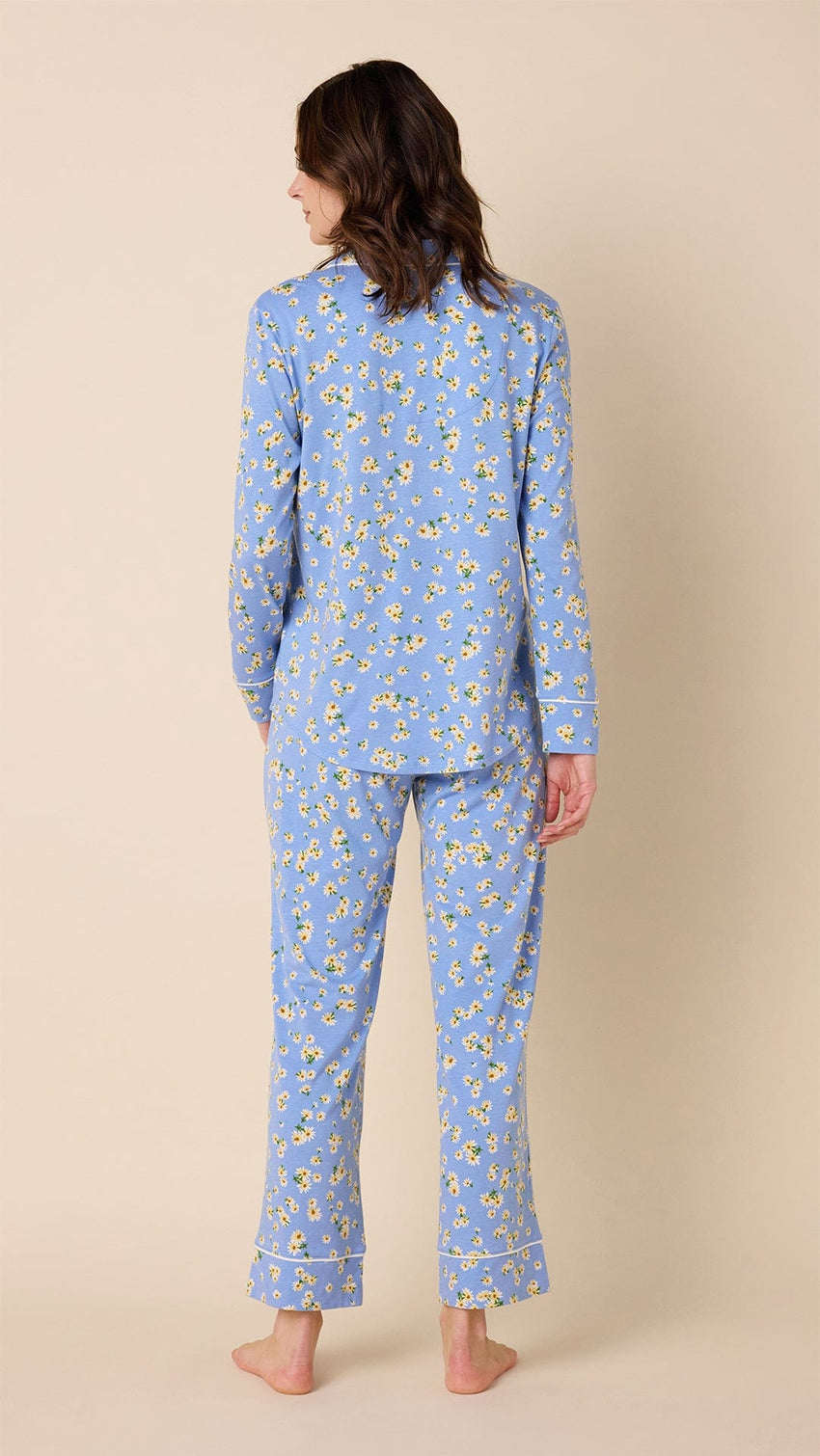 Marguerite Pima Knit Pajama Blue Hover