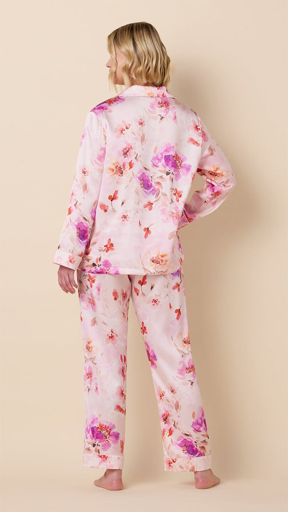 Morning in Savannah Silk Long-Sleeved Pajama Hover Pink