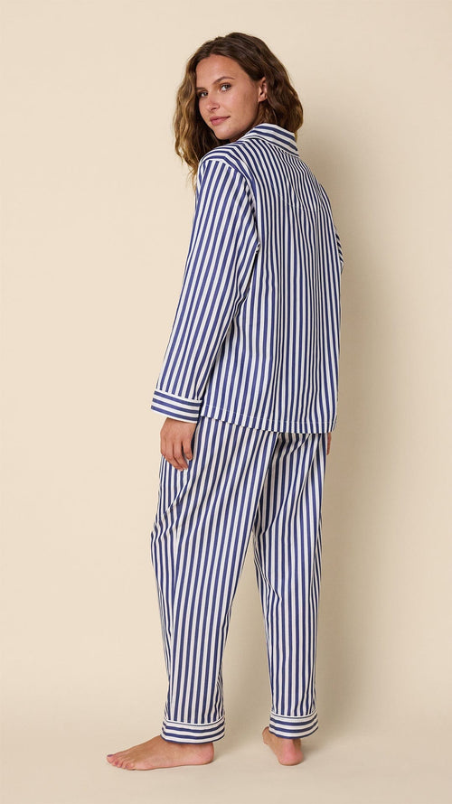 Classic Stripe Luxe Pima Pajama - Navy Classic Stripe Luxe Pima Pajama - Navy