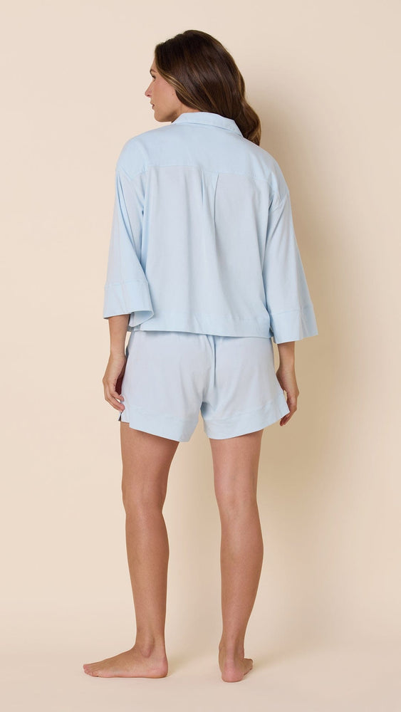 The Mariposa Long-Sleeved Short Set - Mist Hover Mist