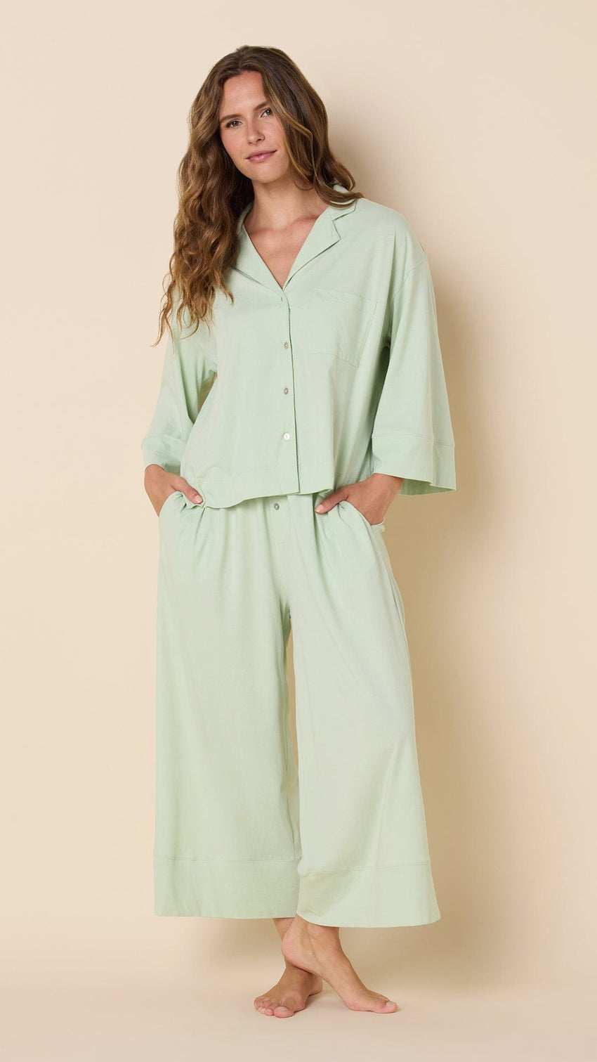 The Mariposa Set Long/Short Bundle - Celadon Wide Celadon