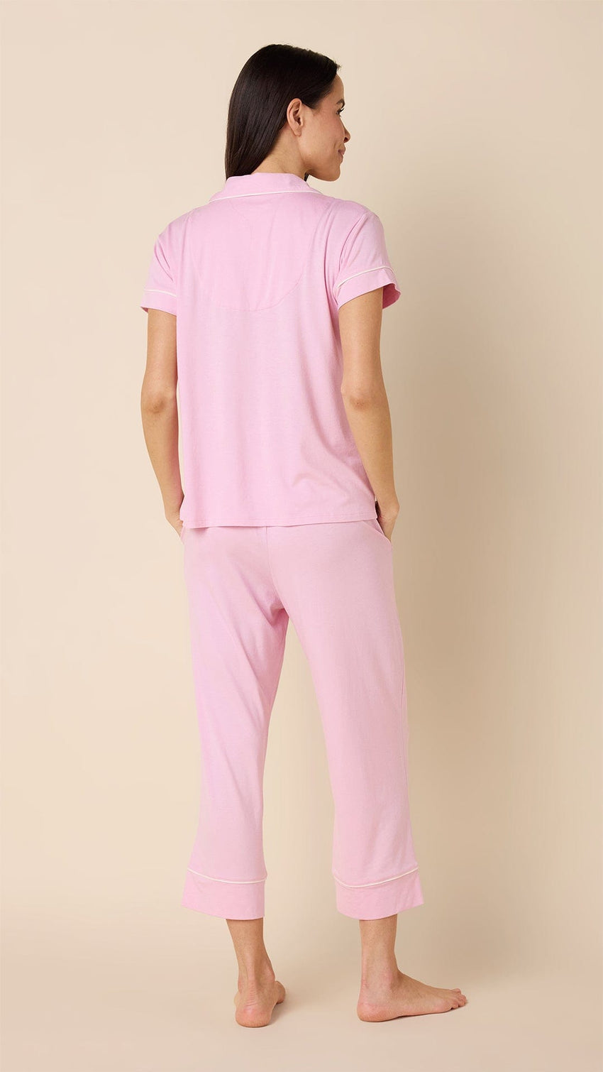 Classic Pima Knit Capri - Pink Moment Pink Moment Hover