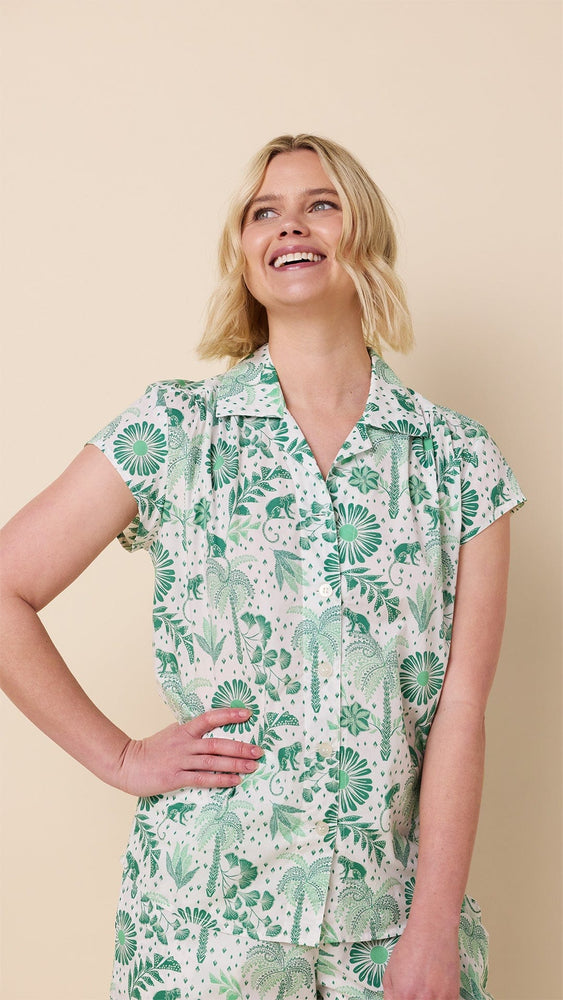 Palmera Luxe Pima Capri Set - Green Extra White
