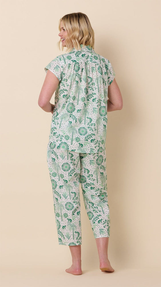 Palmera Luxe Pima Capri Set - Green Extra White