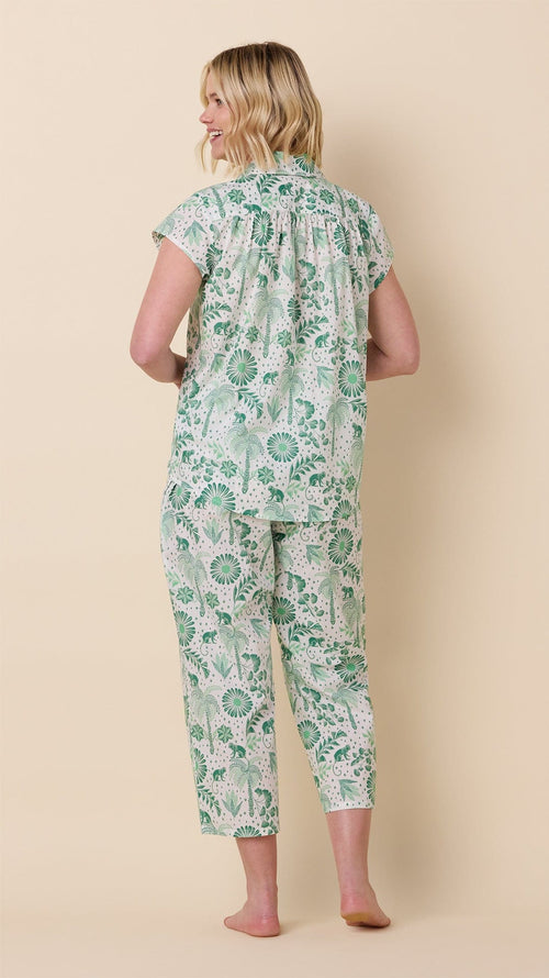 Palmera Luxe Pima Capri Set - Green Extra White