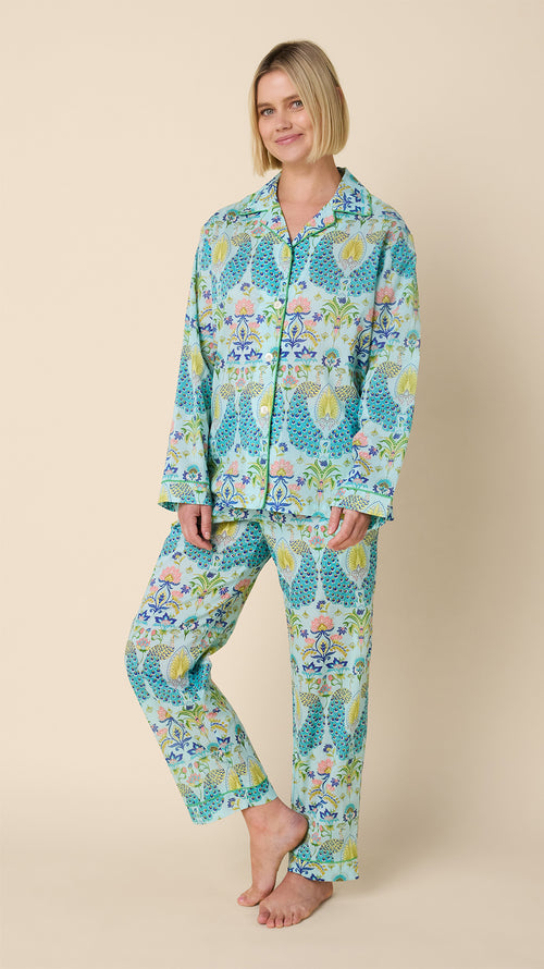 Peacock Voile Pajama Main Blue