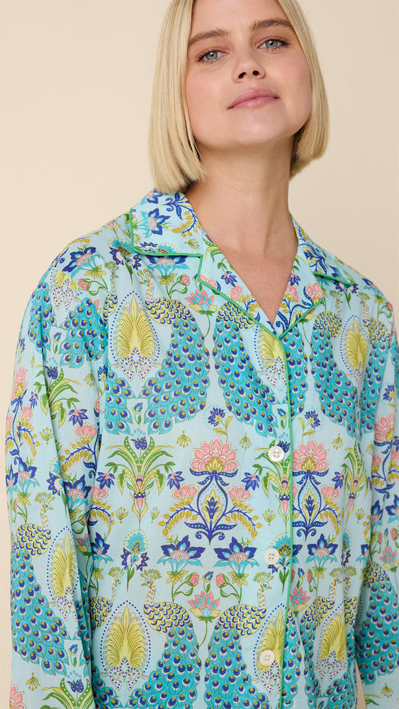 Peacock Voile Pajama Extra Blue