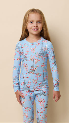 Petals Over Paris Pima Knit Kid's Pullover Set