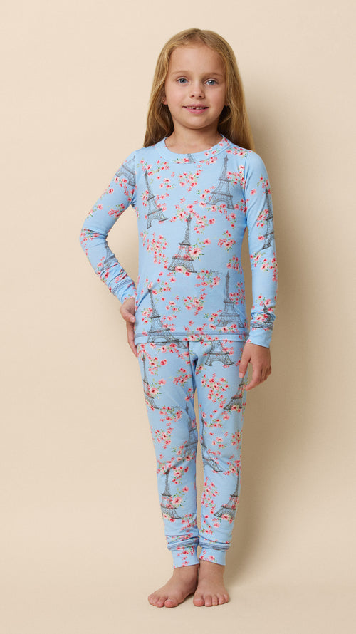 Petals Over Paris Pima Knit Kid's Pullover Set Petals Over Paris Pima Knit Kid's Pullover Set