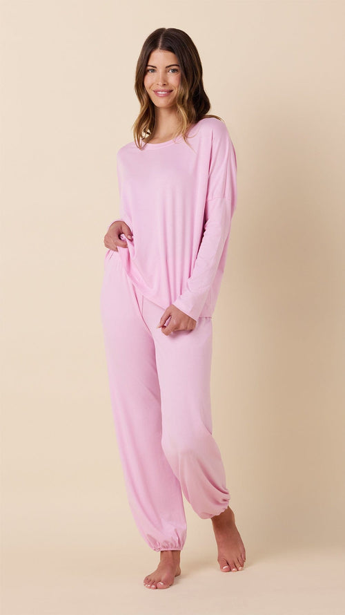 Classic Pima Knit Pullover Set - Pink Moment Main Pink Moment