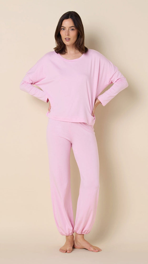 Classic Pima Knit Pullover Set - Pink Moment Main Pink Moment