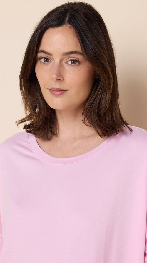 Classic Pima Knit Pullover Set - Pink Moment Hover Pink Moment
