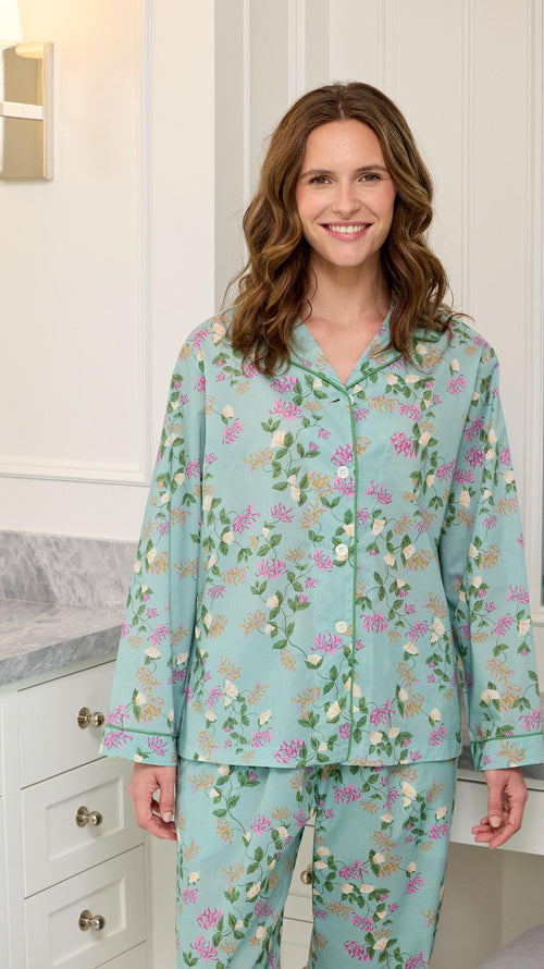 Pippa Voile Pajama Main Green